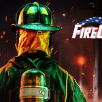 Firefighter holding an axe, FireGrantsHelp logo in the top right corner.