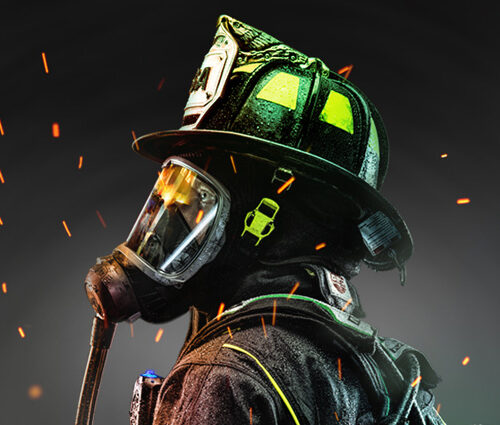 Firefighter SCBA full face mask